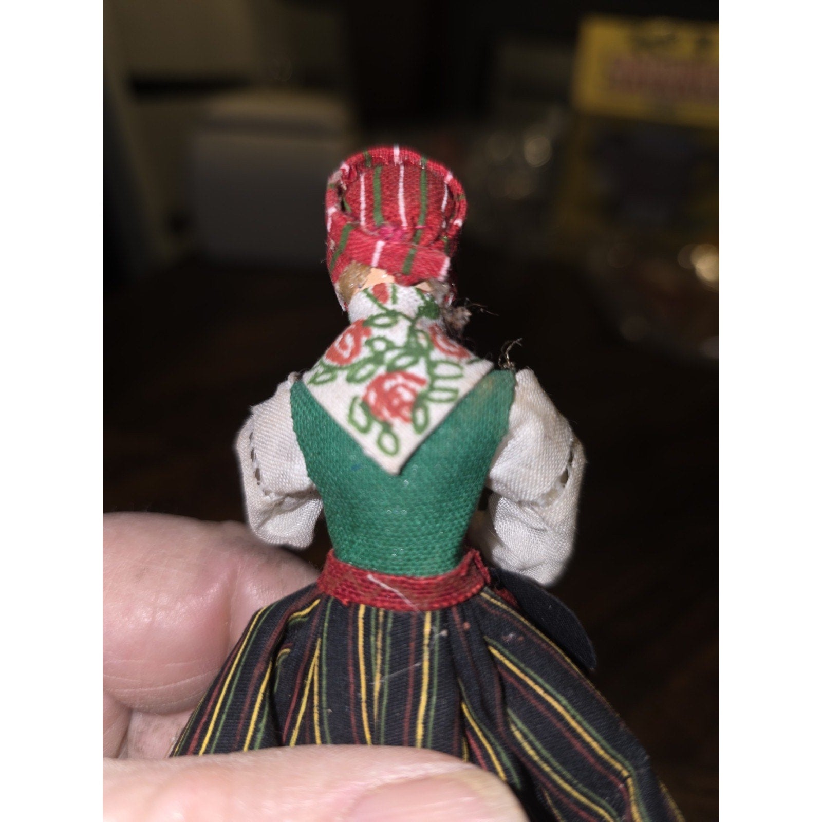 Vintage Swedish Doll Handmade Folk Art Traditional FOLKDRAKT "Rättvik Doll"