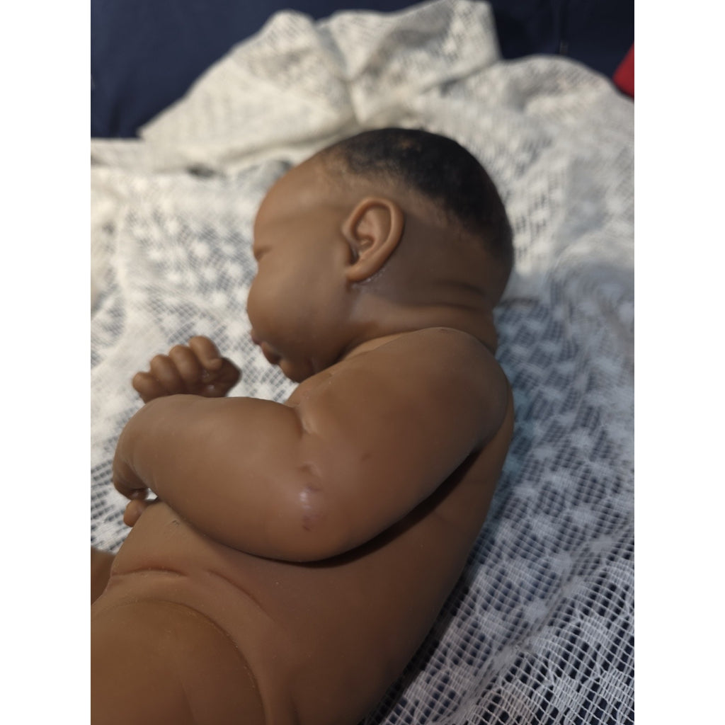 Berenguer 23-06 Newborn African American Girl Lifelike Baby Doll 14”