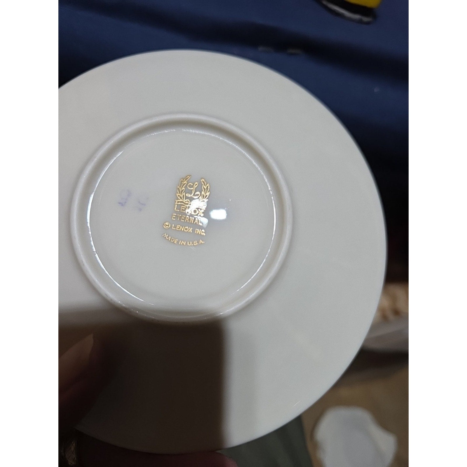 1 Lenox Eternal Cup Saucer – Ivory Gold Trim – Made in USA | Multiple Available