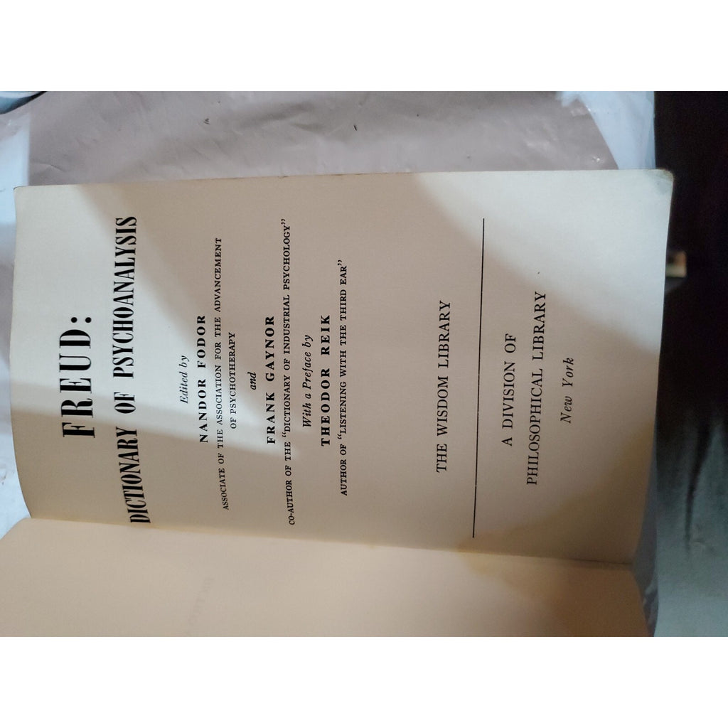 FREUD Dictionary of Psycho-Analysis vintage 1958 edited by Nandir Fodor & Gaynor