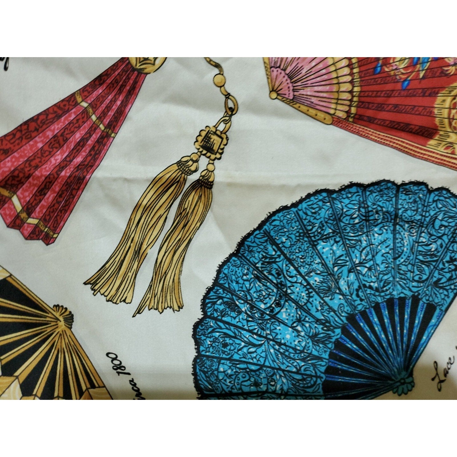 Vintage Avon Scarf Italy Fans From Around The World 35x34