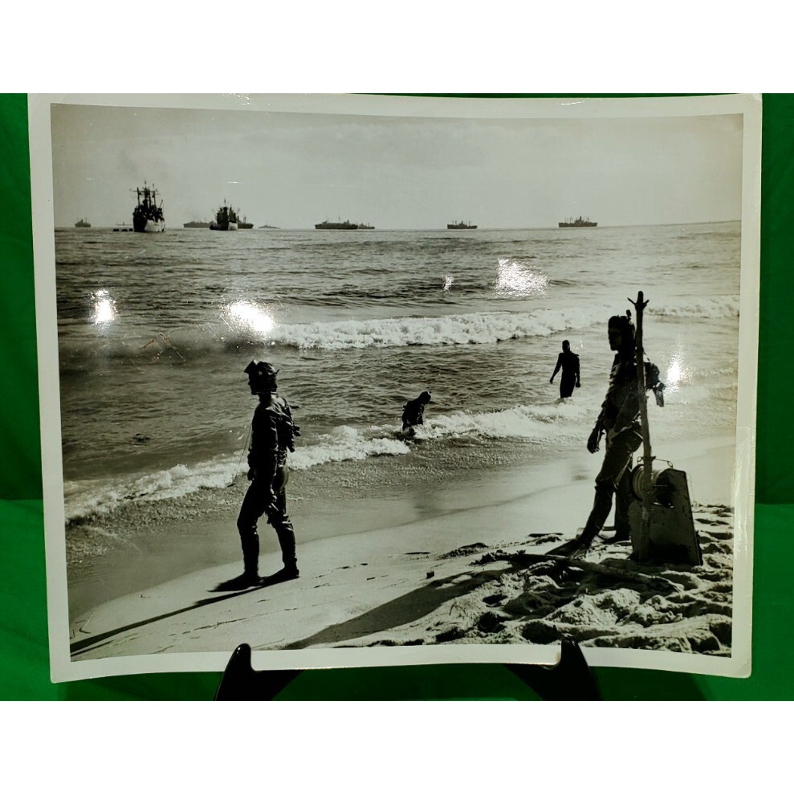 US Navy 8x10 Vintage Rare Photo WW2 Navy Ships Beach Landing 1939 Russia
