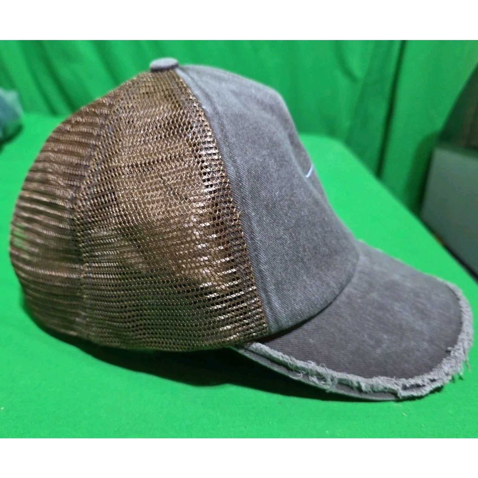 Distressed Faith Trucker Hat Baseball Cap Mesh Back Denim Christian USA