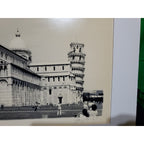 Vintage Pisa Cathedral , Leaning Tower Pisa 1960s Signed Photo Print Matted