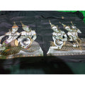 Set Of 2 Vintage Bali Hindu goddesses Ganesh & Saraswati painting on silk
