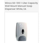 Winco SD-100 1-Liter Manual Capacity Soap Dispenser