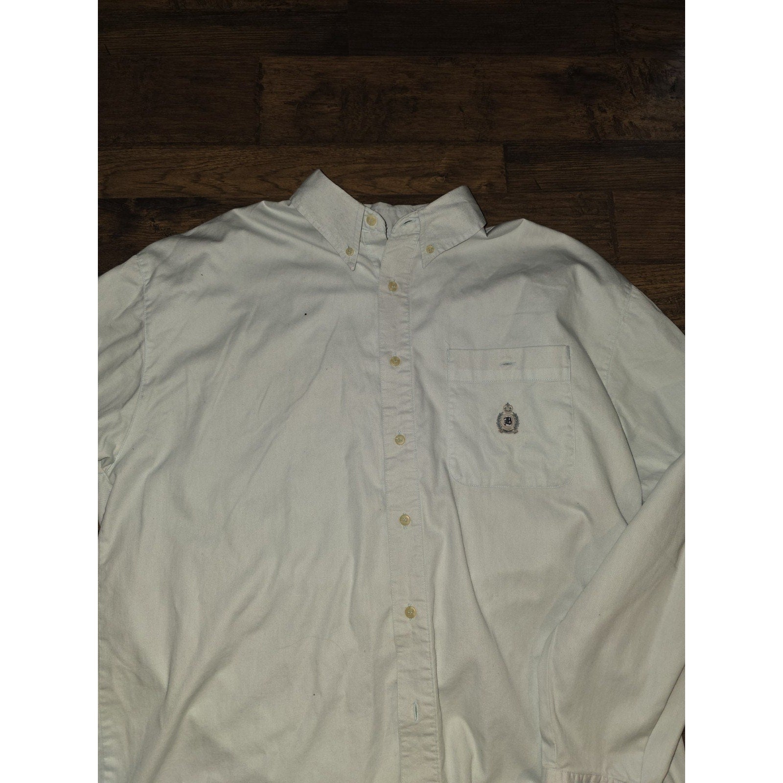 Bugle Boy Men's Long Sleeve Button-Up Shirt Size XL 90s Vintage Color Lt Green