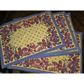 Williams Sonoma French Provincial Yellow, Blue, Red Placemats Set of 4, Napkins