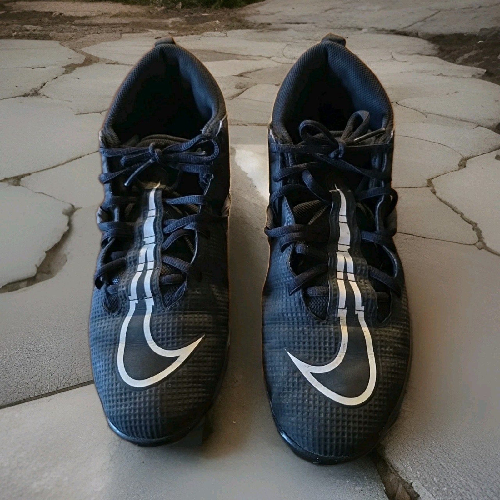 Nike Alpha Menace 3 Shark Football Cleats Black Grey CV0582-010 Men’s Size 10