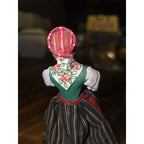 Vintage Swedish Doll Handmade Folk Art Traditional FOLKDRAKT "Rättvik Doll"