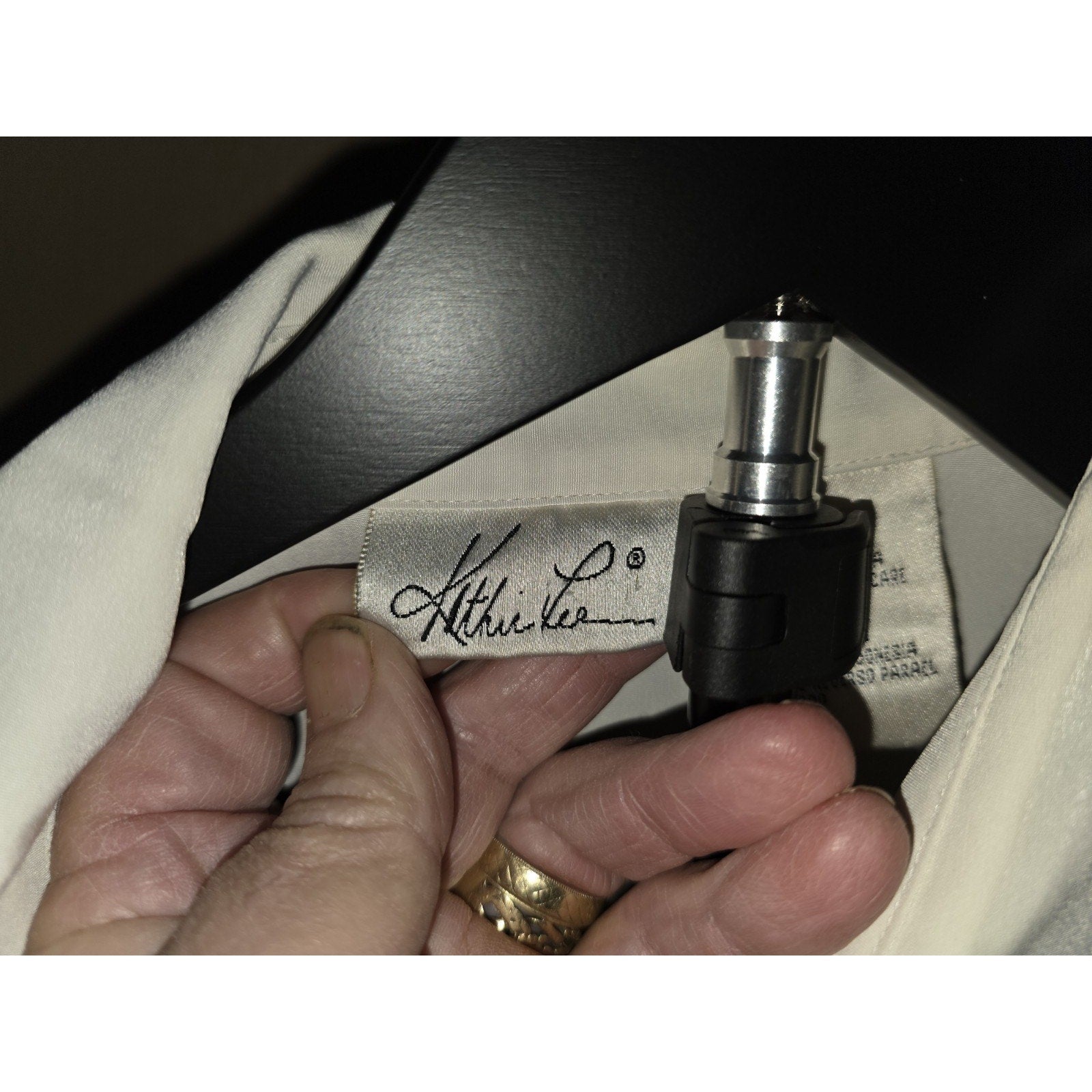 KATHIE LEE Womens Sz. 14 ivory sheer embroidered button Up Blouse shrt. sleeve