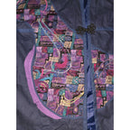 Vintage Bohemian Abstract Mid-Century Patchwork Kimono Style Jacket Coat XL
