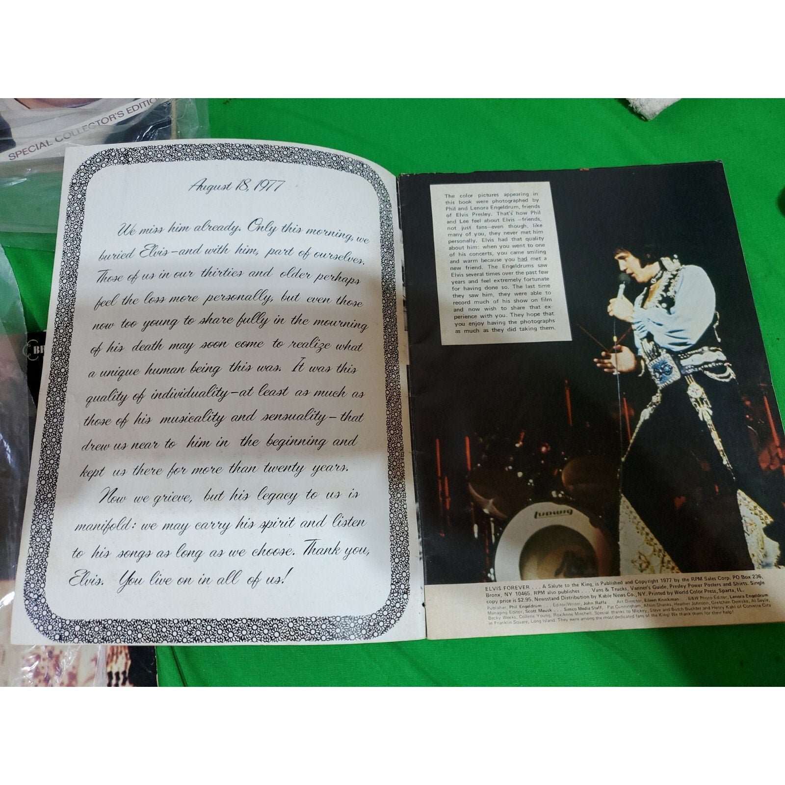 ELVIS FOREVER A Salute to "The King" magazine * 1977 * Collectors Edition
