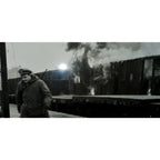 Vintage Rare 1950"s Photo Korean War intelligence Officer W/ Burning Train ORIG