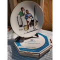 Norman Rockwell Plate " Summer -Swatter's Rights" Vintage W/ Box