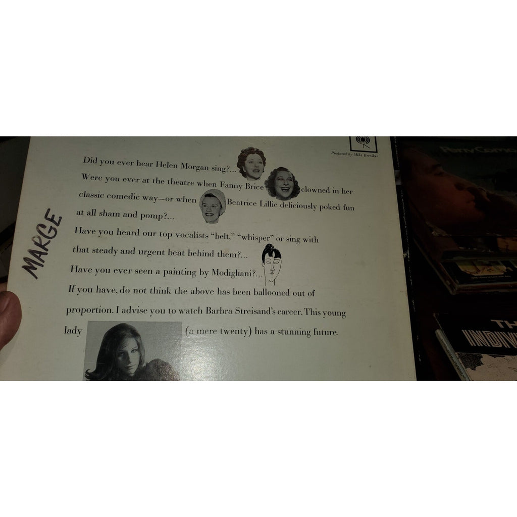 Barbara Streisand The Barbara Streisand Album LP Record