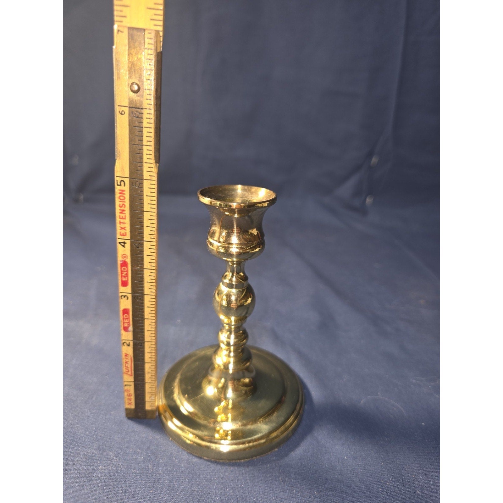 Baldwin Brass Candlestick Holder 4.75” Tall Forged In America Free Ship