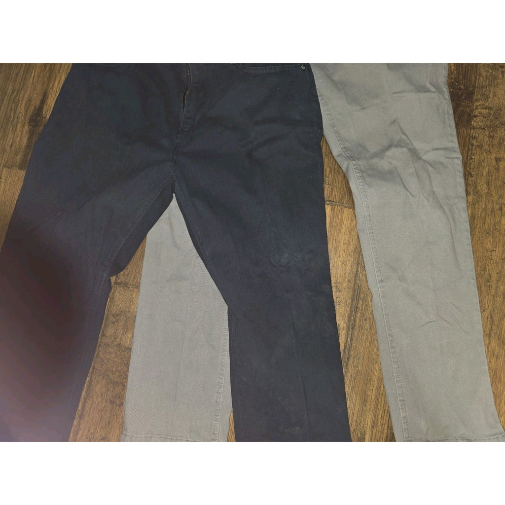 Lot of 2 Iron Co Men's Cargo Pants 34x30 Cotton Blend Navy & Grey