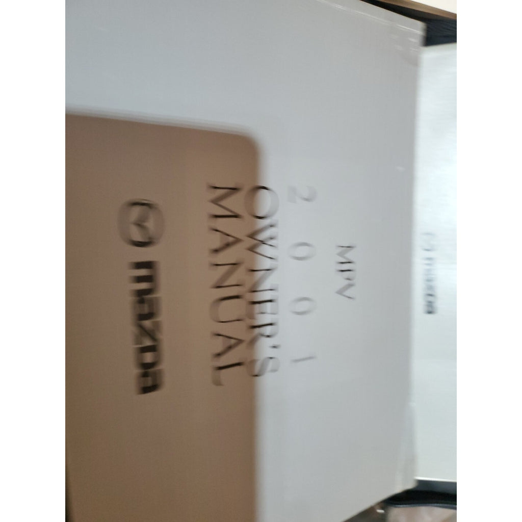 2001 Mazda MPV owners manual W/Case