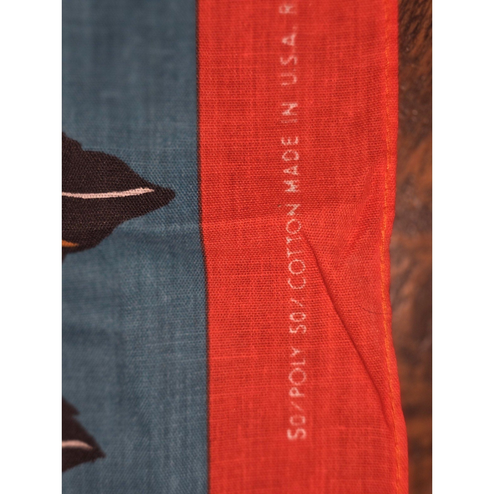 Vintage Lot of 2 1970s Springs Industries Native American Bandana 21"x21.5" USA