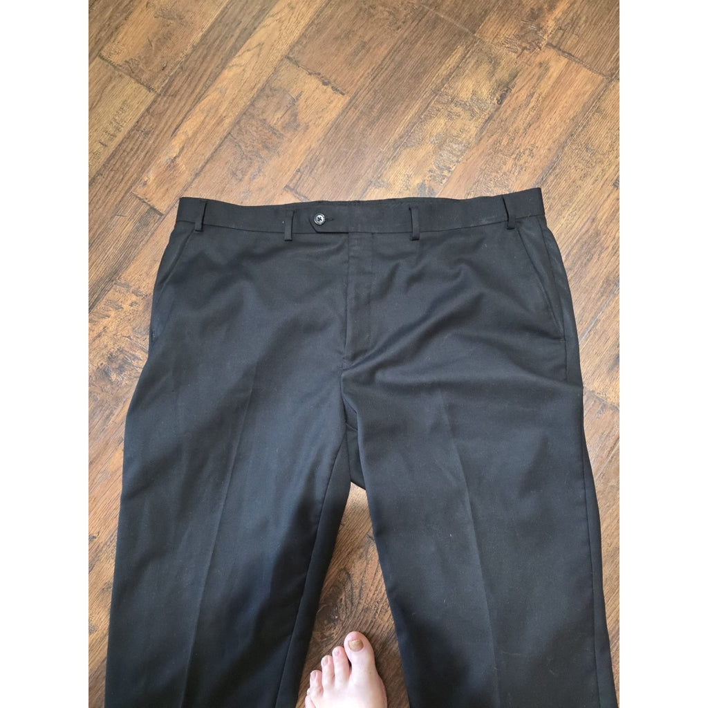 Lauren Ralph Lauren Men’s Black Dress Pants 40x32 Flat Front Chino Slacks