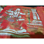 Set Of 2 Vintage Bali Hindu goddesses Ganesh & Saraswati painting on silk