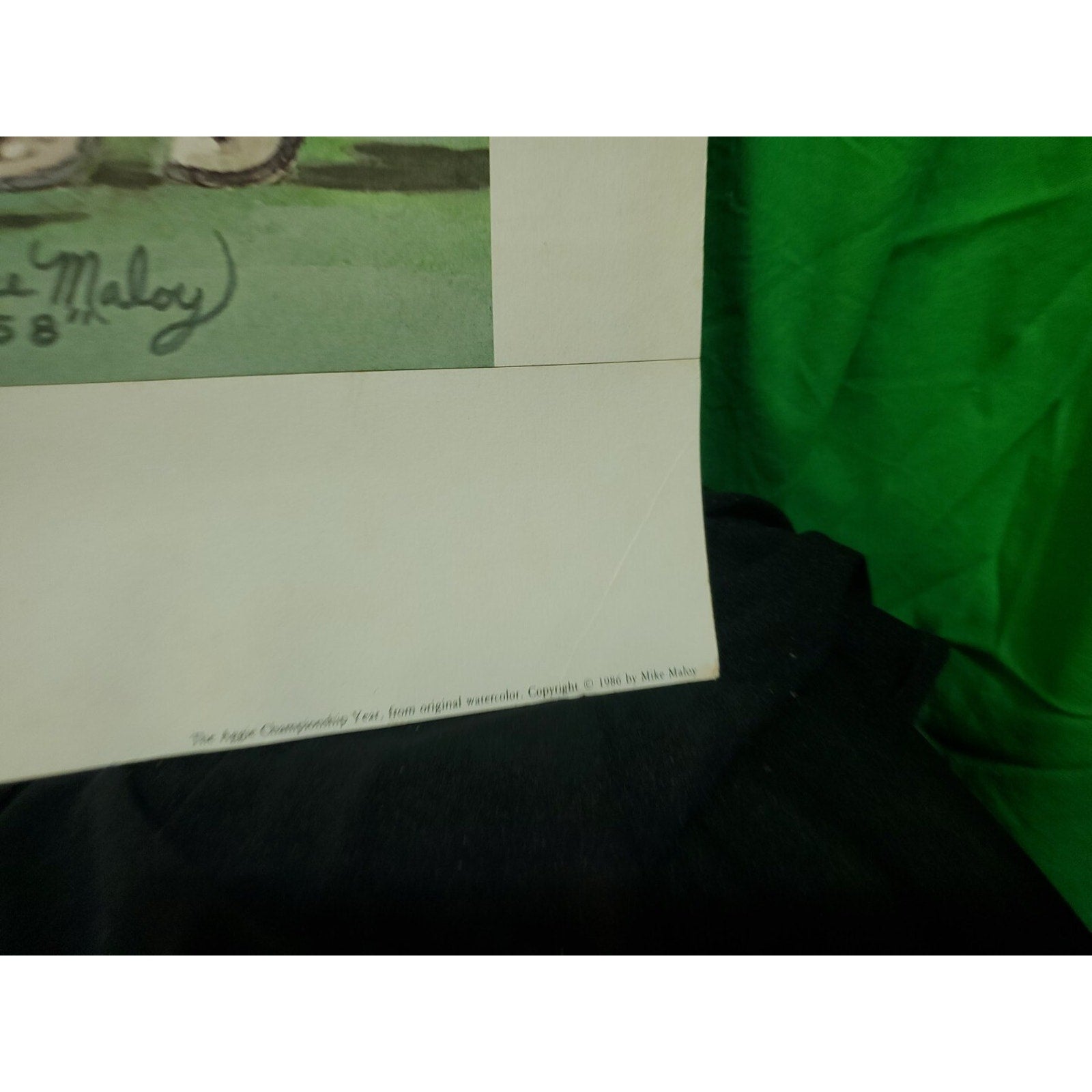 1986 Cotton Bowl Signed Litho 27 x 21 1/4 Original Football Man Cave Texas A&M