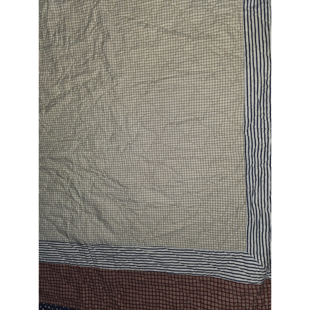 Vintage Texas Lone Star Quilt & Pillow Shams Set | Handmade Patchwork 96x80