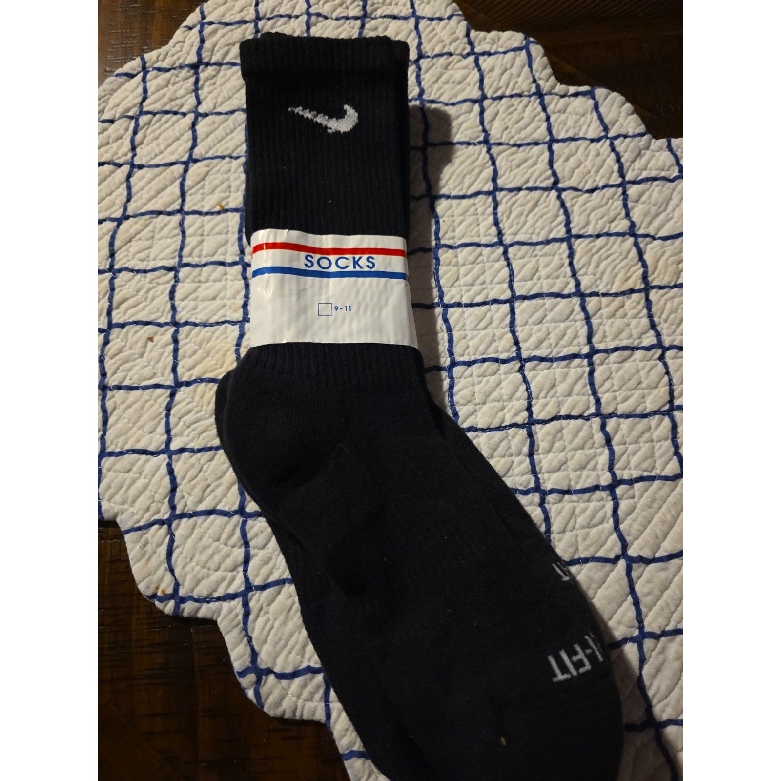 Nike Everyday Plus Cush Socks 2 Pairs Black SX6897-010 Size Medium