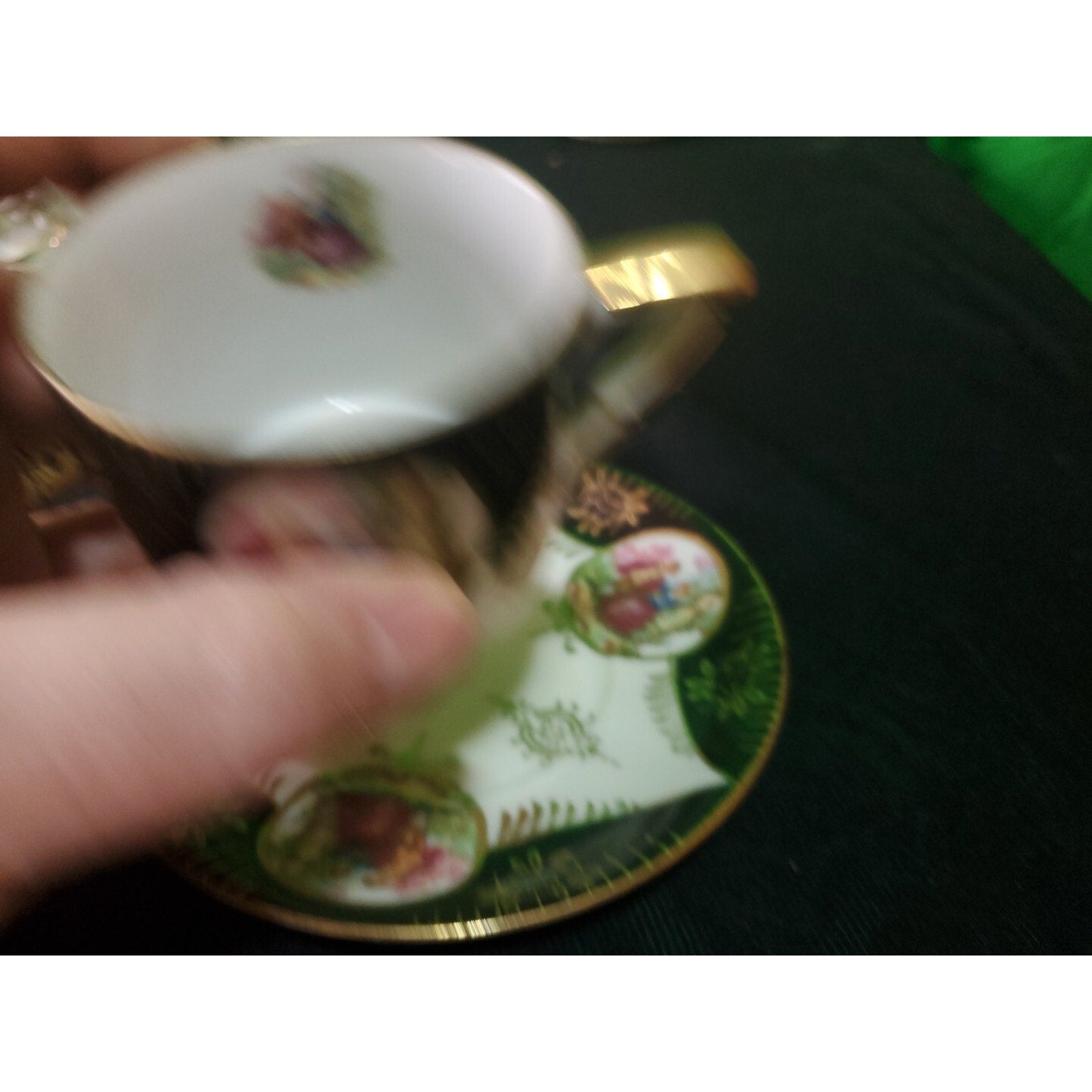 Vintage Royal Sealy China Cup and Saucer Rare Collectible Gold Trim