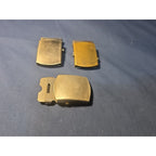 LOT OF 3 MILITARY VINTAGE BRASS BELT BUCKLES Free Ship