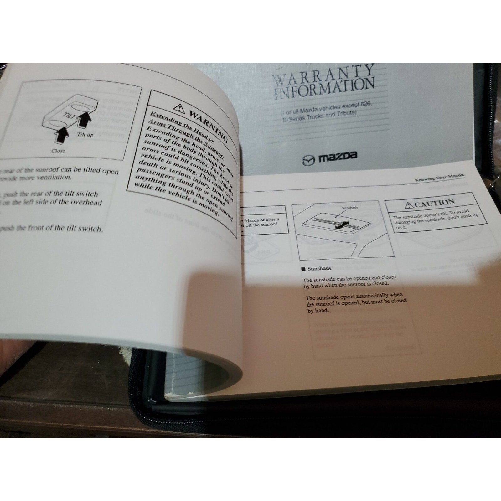 2001 Mazda MPV owners manual W/Case