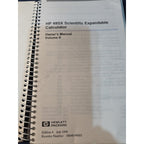 HP 48SX Scientific Expandable Owner's Manual Vol. I & Vol. 2 4th Edition 1990