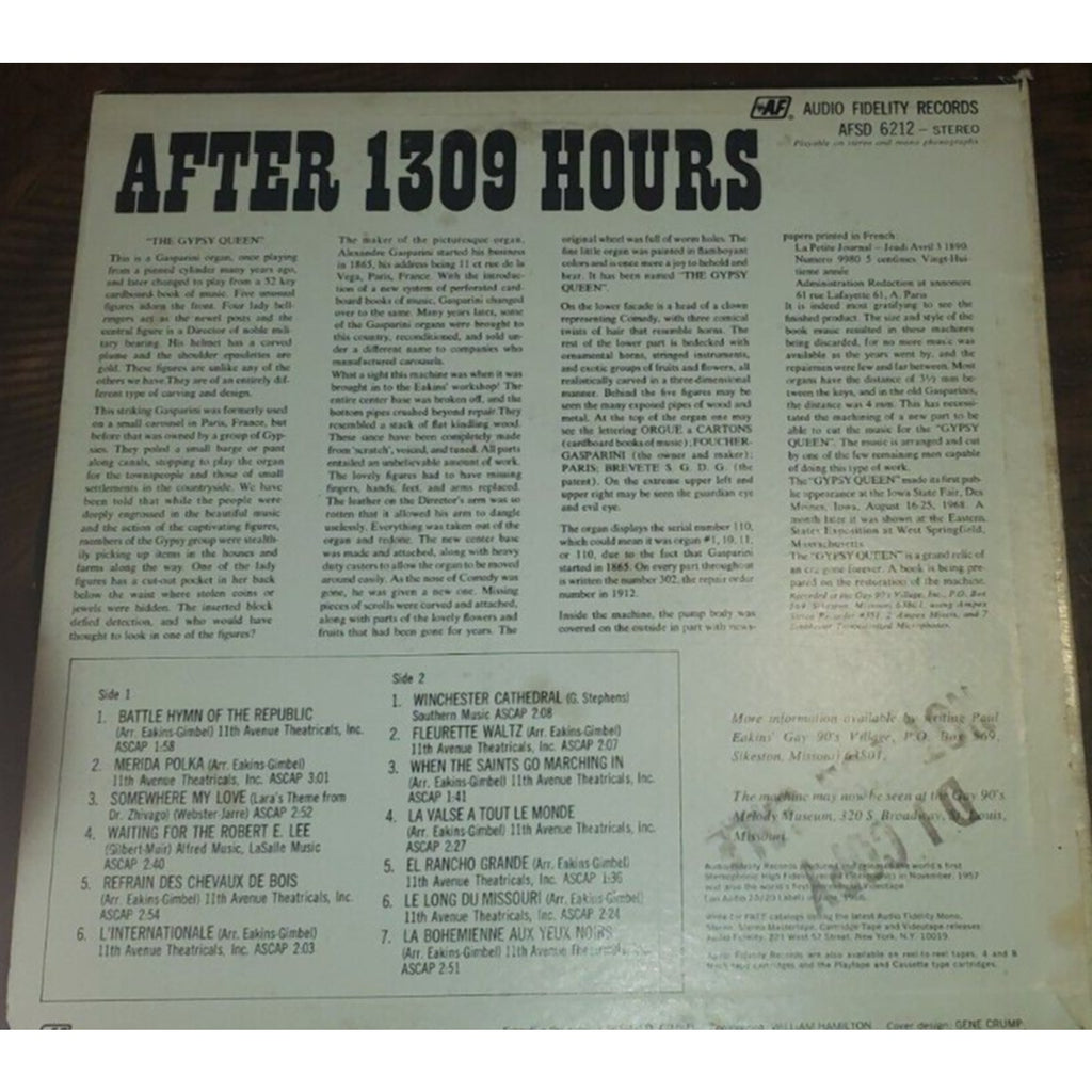 Gypsy Queen After 1309 Hours - Gay 90`s Village - AFSD 6212 - Vinyl Record LP