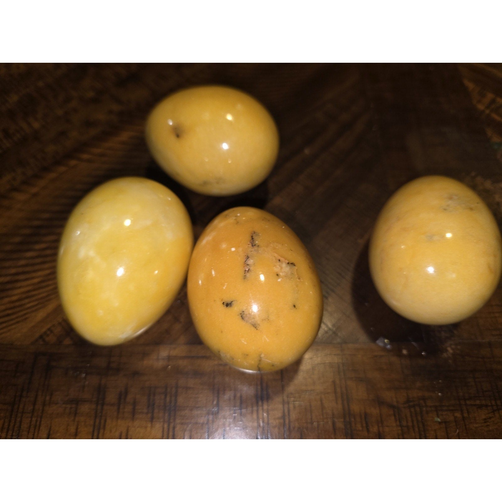 Lot of 4 Multicolor VINTAGE Alabaster / Marble Eggs, Gorgeous from Estate Sale!