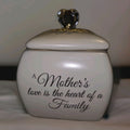 Trinket Jar With Lid......A Mother's Love Is The Heart of A Family