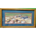 Wood Picture Framed Artwork Baseball Sabrina Grey Print Matted Picture 20X10.5