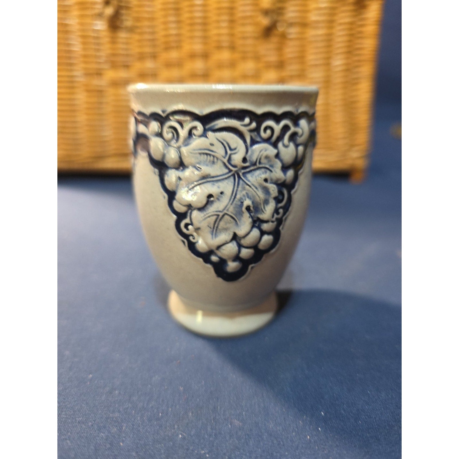 Vintage West German Salt Glazed Stoneware Wine Cup Goblet
