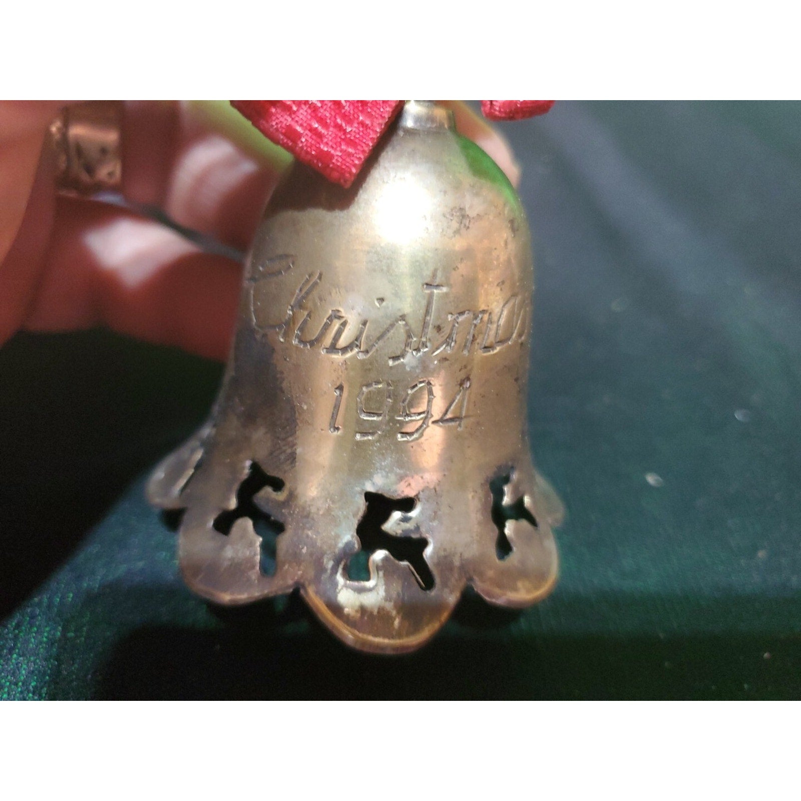 1994 International Silver Co. Engraved Silverplated Bell Hand Made