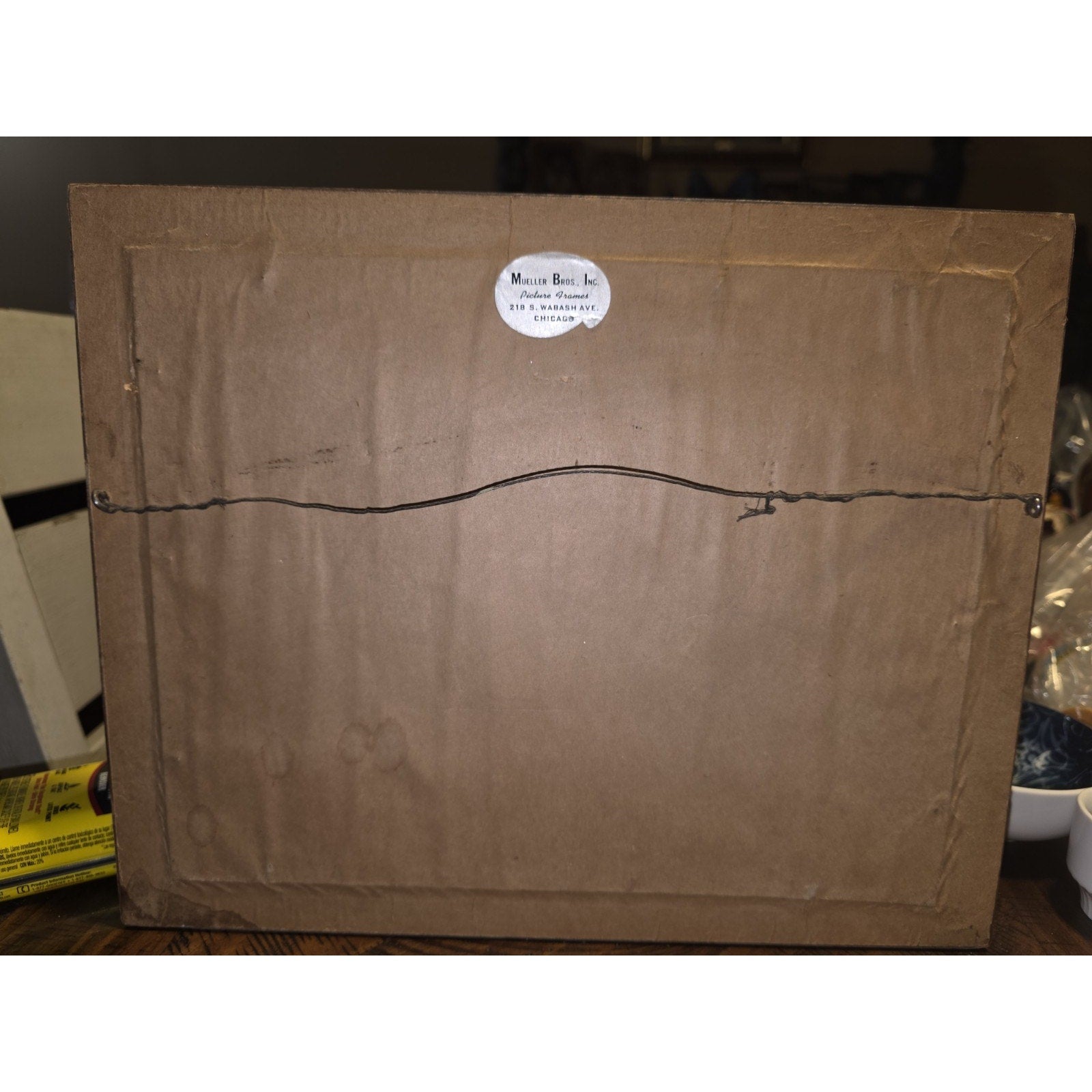 Vintage Needlepoint Framed Art Windmill Scene Dutch