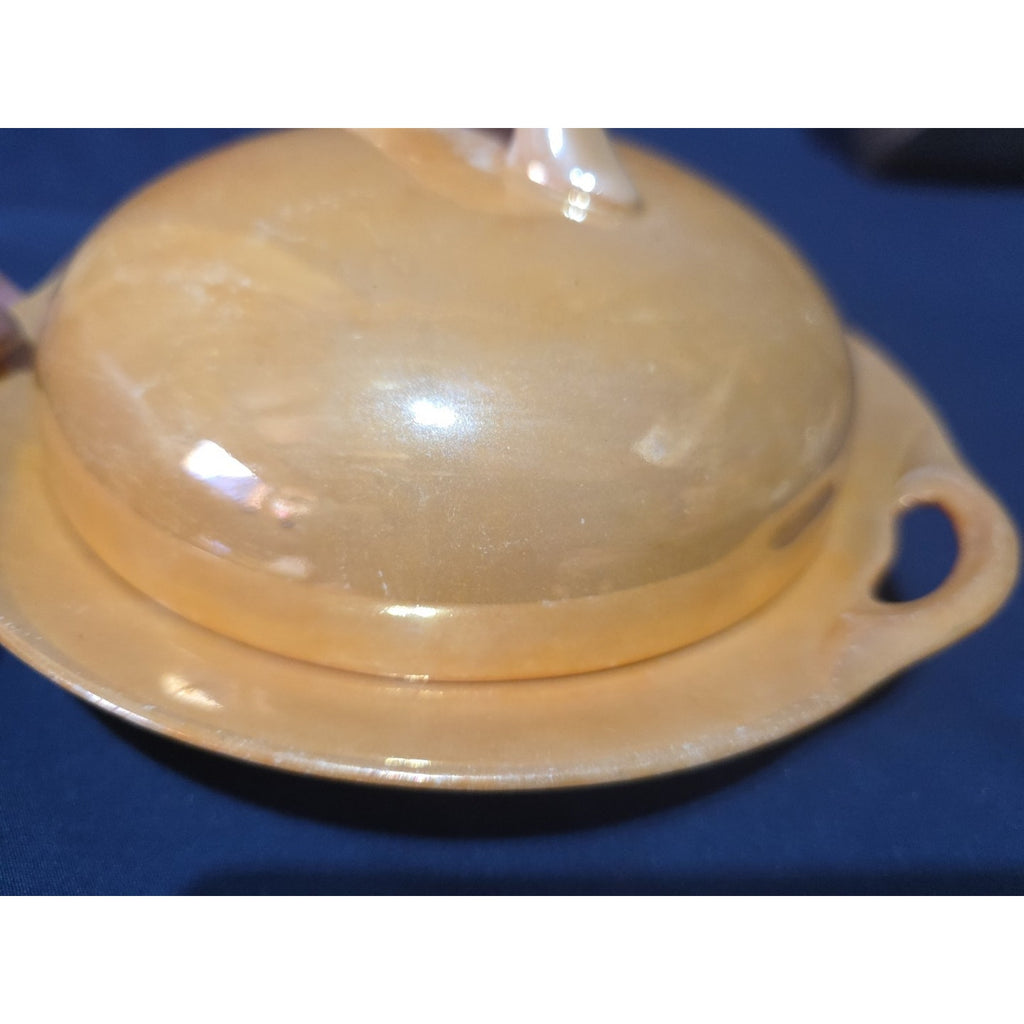 Vintage J&C Bavaria Covered Vegetable Serving Dish Hand Painted & Glazed