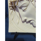 New Valentino 3D White Marble Jesus Christ Face Wall Plaque, Made in Italy 🇮🇹