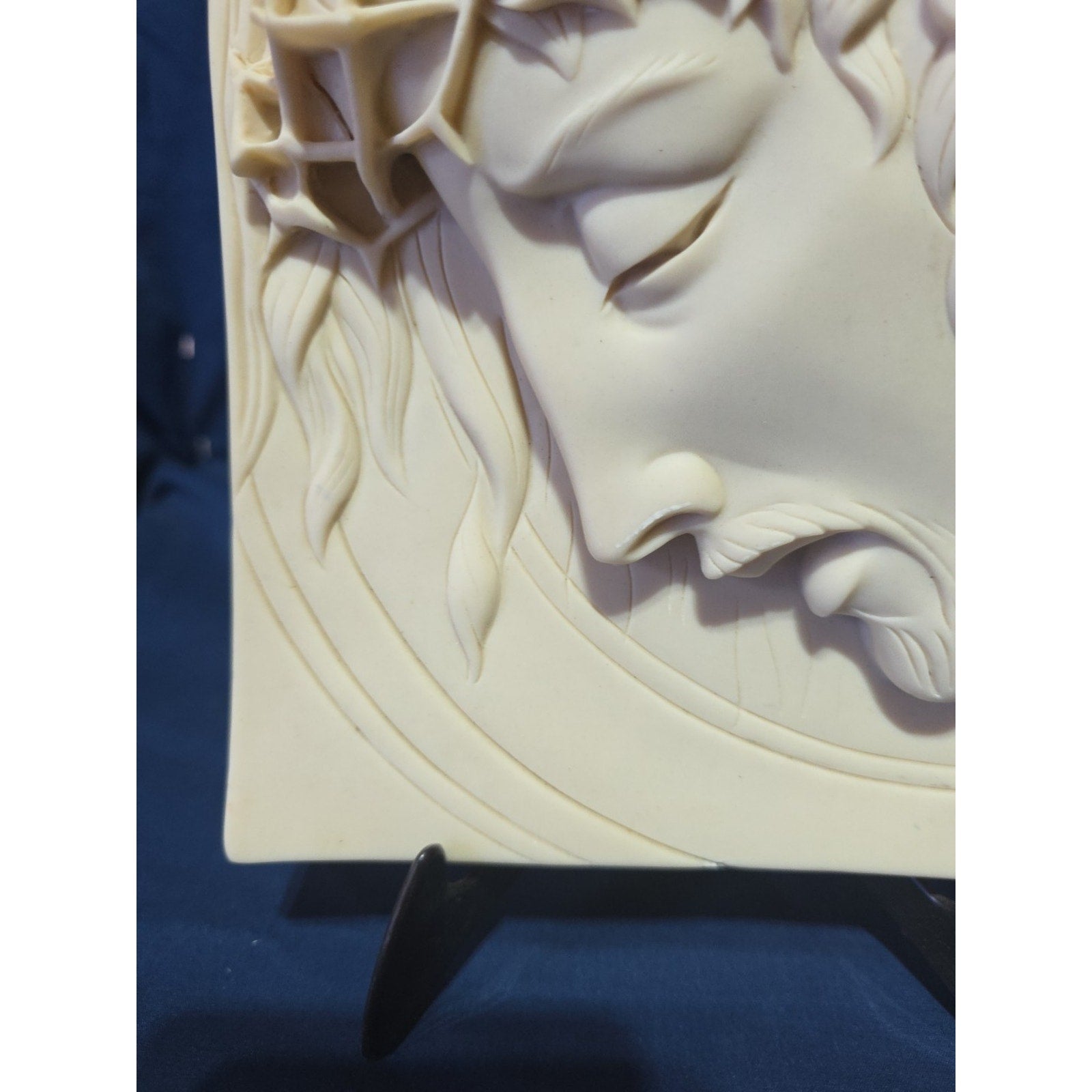 New Valentino 3D White Marble Jesus Christ Face Wall Plaque, Made in Italy 🇮🇹
