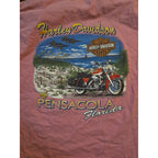 Vtg Harley Davidson Pink T Shirt Pensicola FL Womens Size XL 46-48