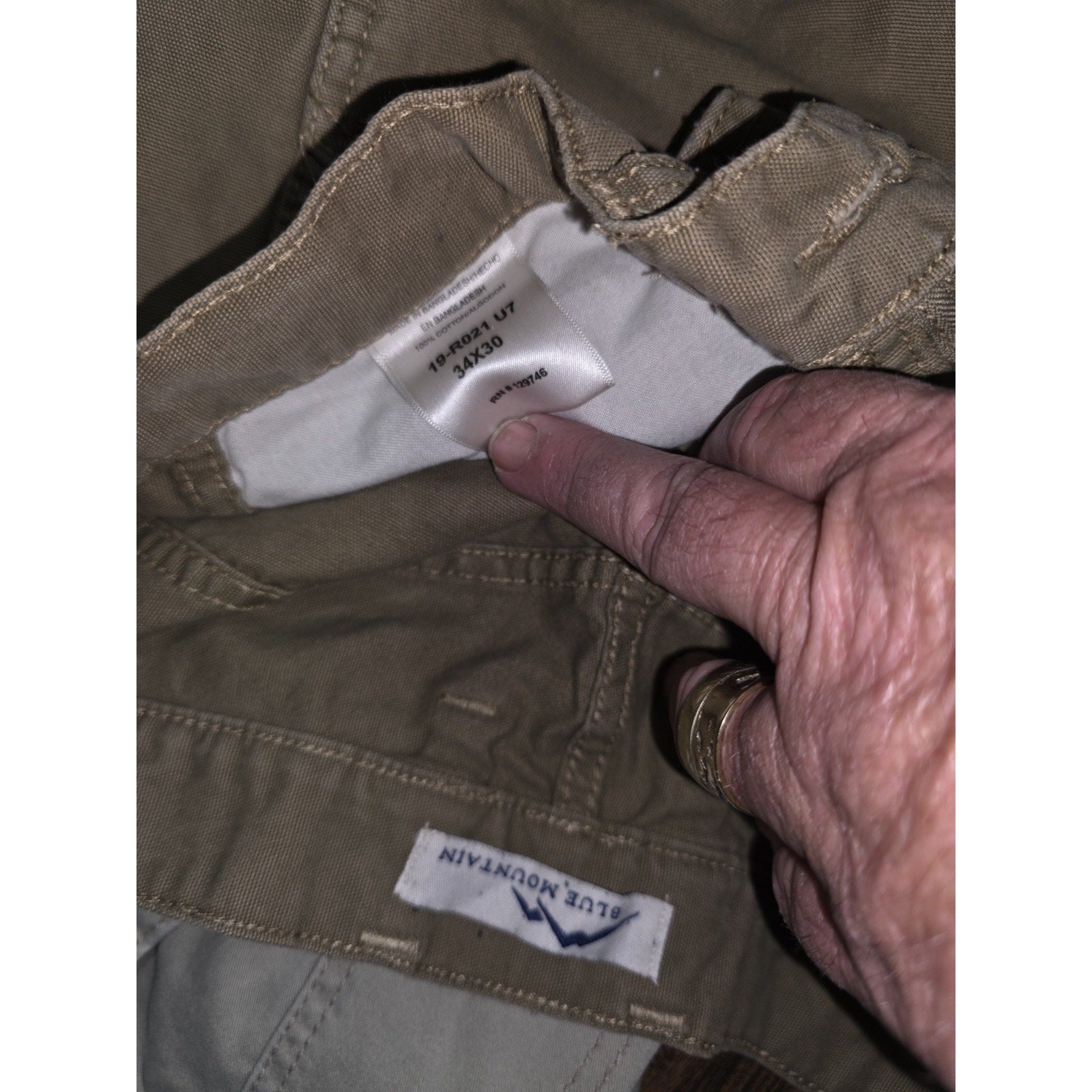Lot of 3 Men's Pants Size 34x30 - Arizona Skinny, Blue Mountain & Unionbay