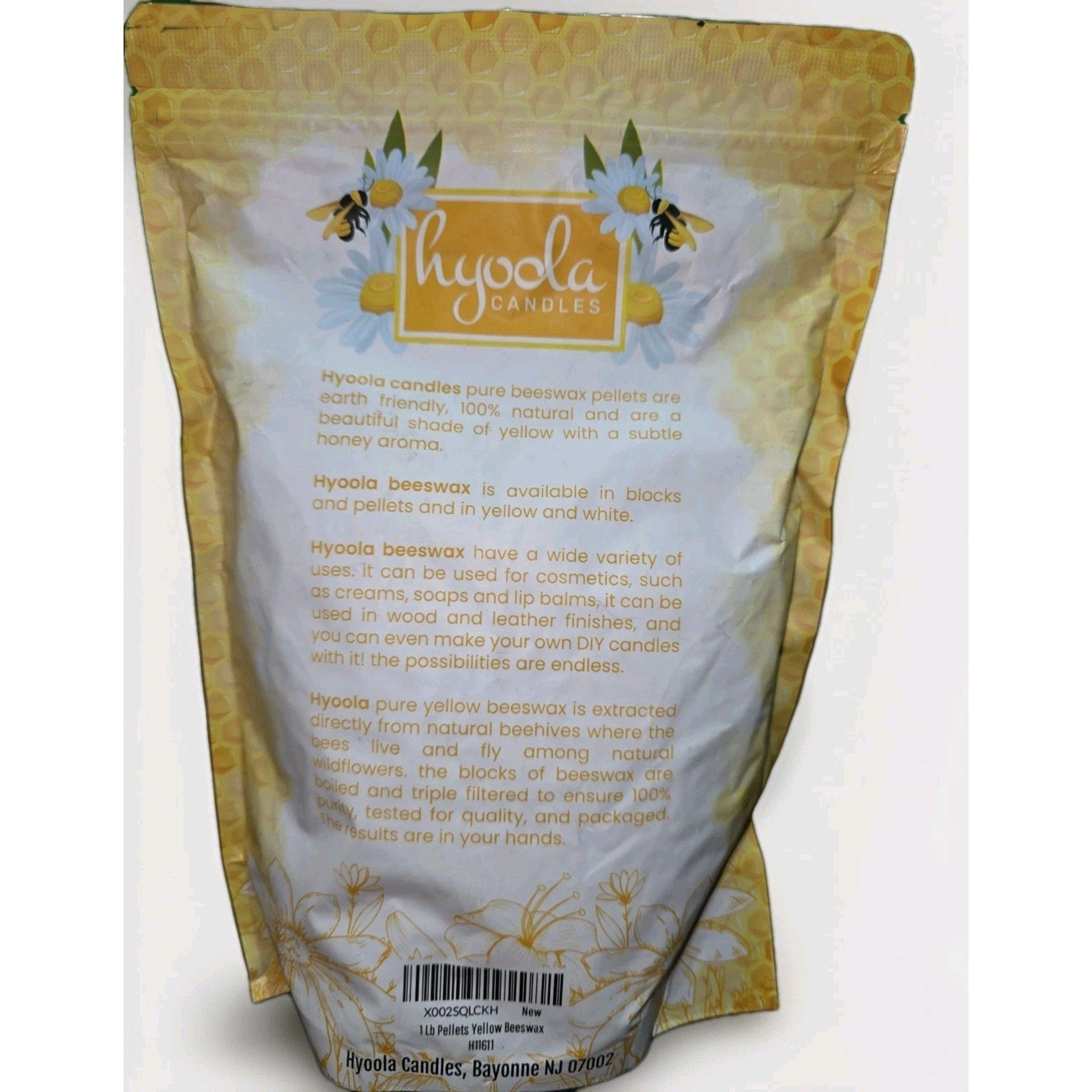 Beesworks Yellow Beeswax Pellets (1 lb) | 100% Pure, Cosmetic Grade,