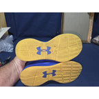Under Armour Kids Blue Yellow Basketball Shoes Sneakers Size 3Y