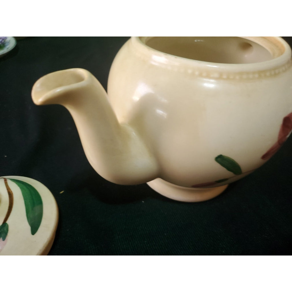 Vintage SHAWNEE POTTERY Hand Painted Ceramic Teapot Floral Motif USA