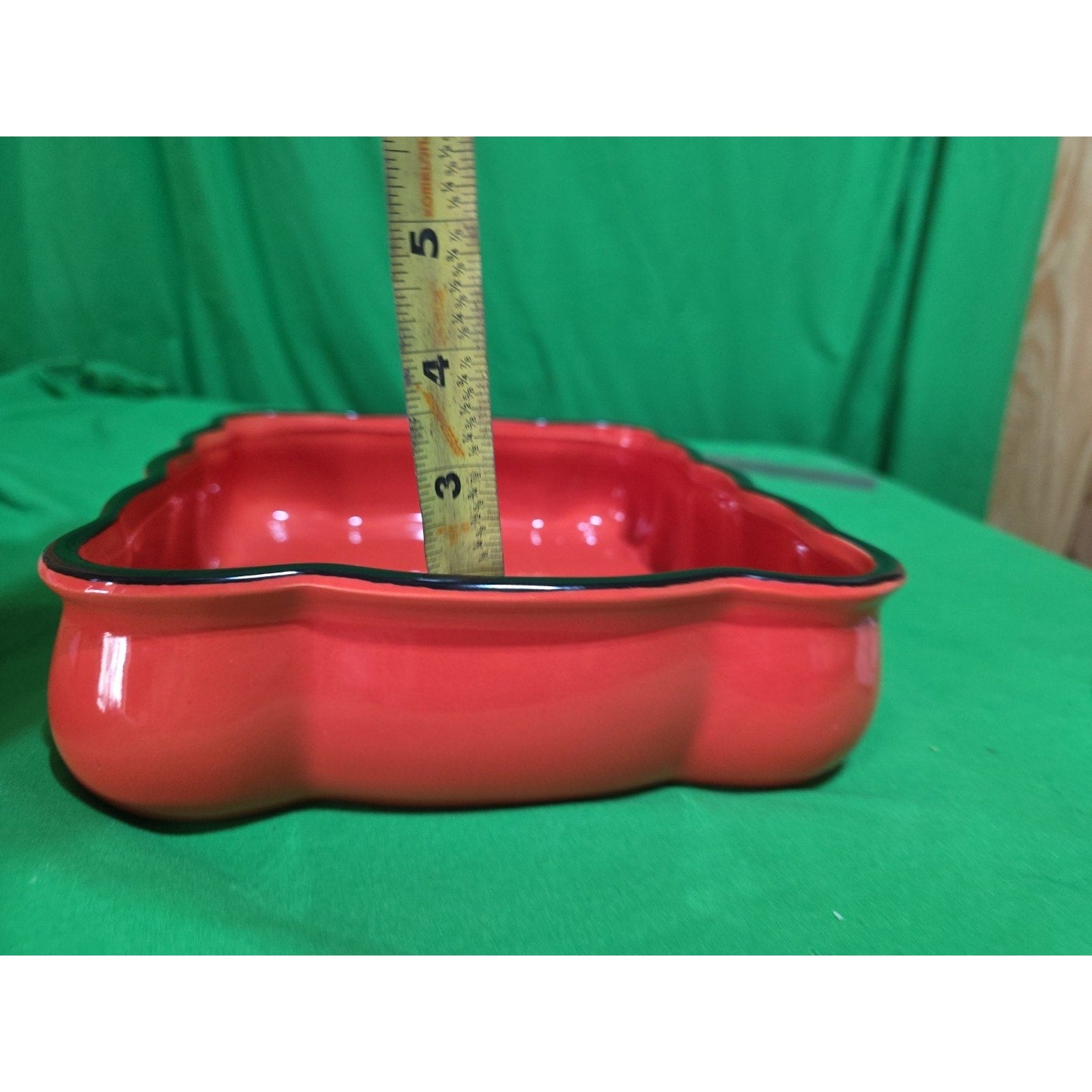 Stoneware Baking Dish Couchatta Casino Resorts Burnt Orange With Black Rim