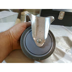 TITAN 4033555T Heavy Duty TPR Rubber 5 Inch Caster Wheel with Rigid Top Plate,